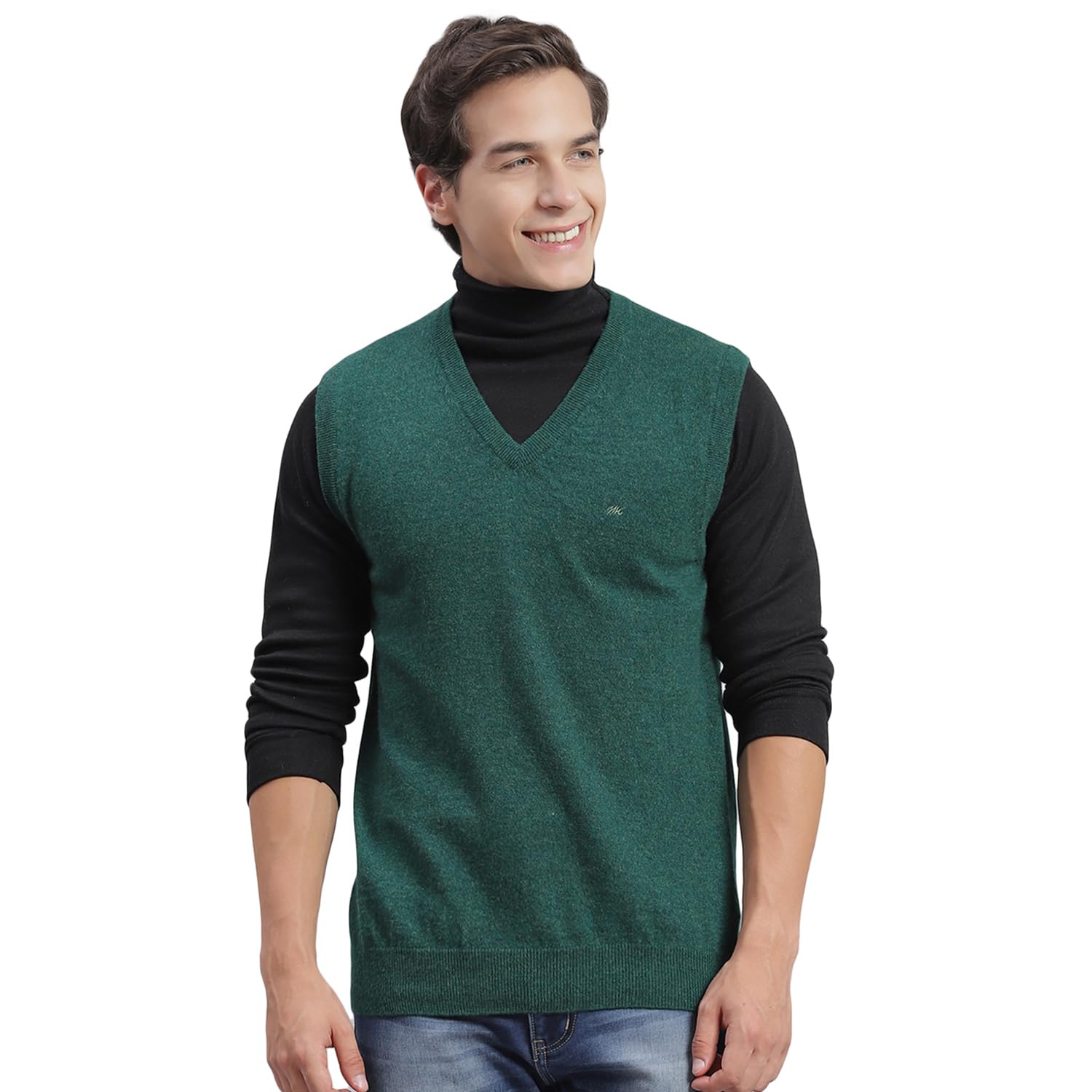 monte carlo Men's Wool V-Neck Modern Sweater-picture-37