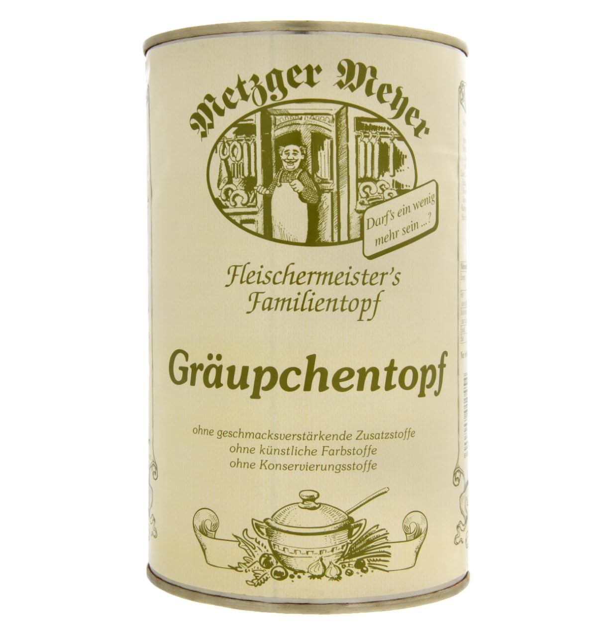 6x Metzger Meyer Gräupchentopf 1,16kg - Perlgraupen-Eintopf - Ohne Geschmacksverstärker, ohne künstliche Farbstoffe und ohne Konservierungsstoffe