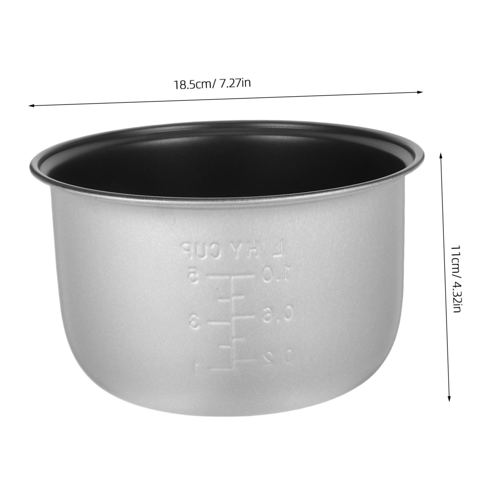 Cabilock Rice Cooker Inner Pot Inner Cooking Pot Aluminum Electric Rice Cooker Liner Non-stick, Non-stick Cooking Pot Rice Cooker Liner Accessories (2L) Universal Inner Pot