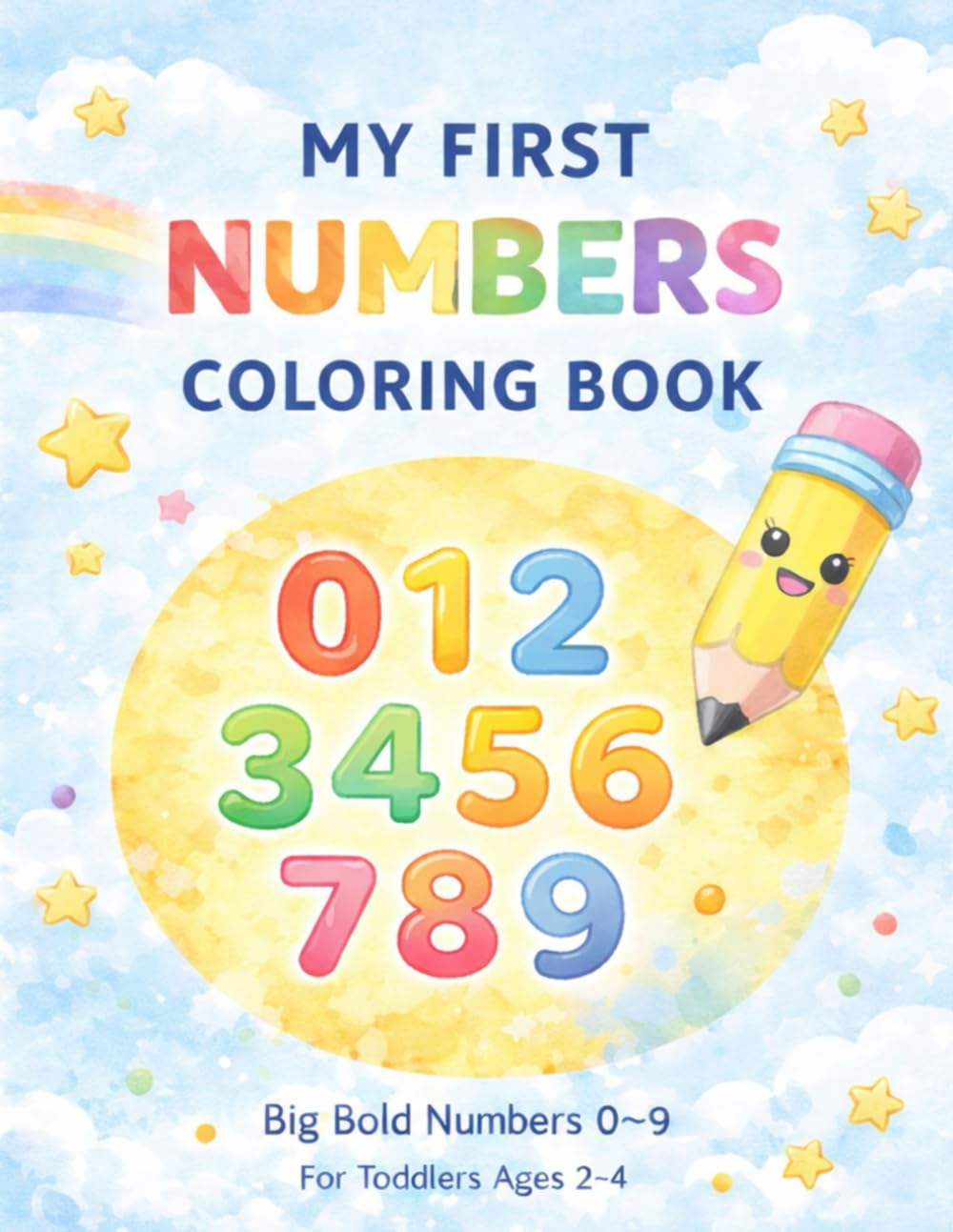 My First Numbers Coloring Book: Big Bold Numbers 0–9 for Toddlers Ages 2–4