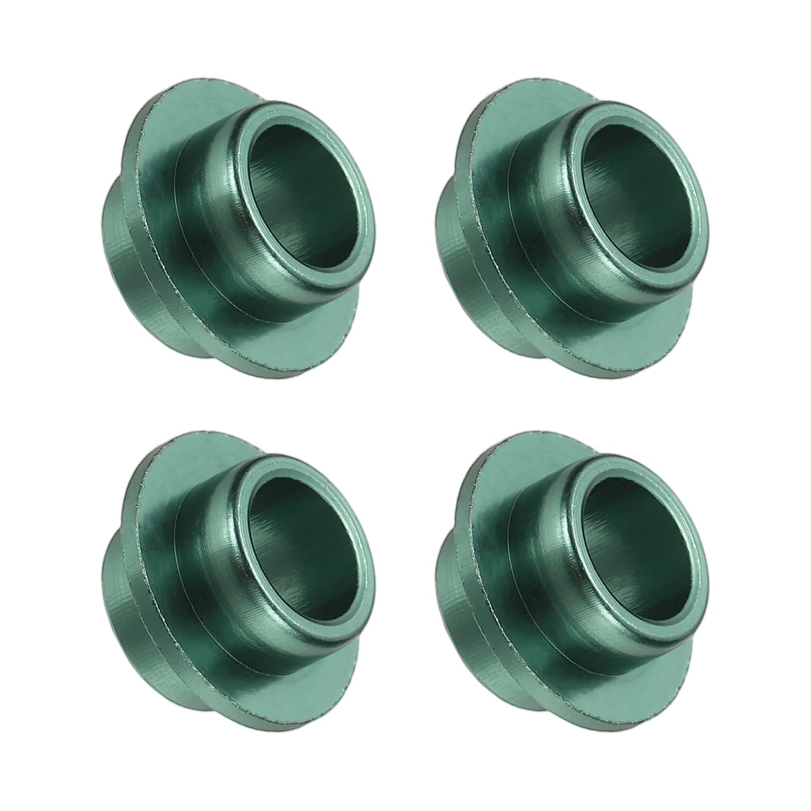 YELARXI Inline Skate Bearing Bushing Spacers, Skate Axles Shaft Spacers Roller Bushing Gasket Wheel Center Bearing Fitting for (Skating/Skateboard) 8mm & 4 Pcs & Aluminum & Green