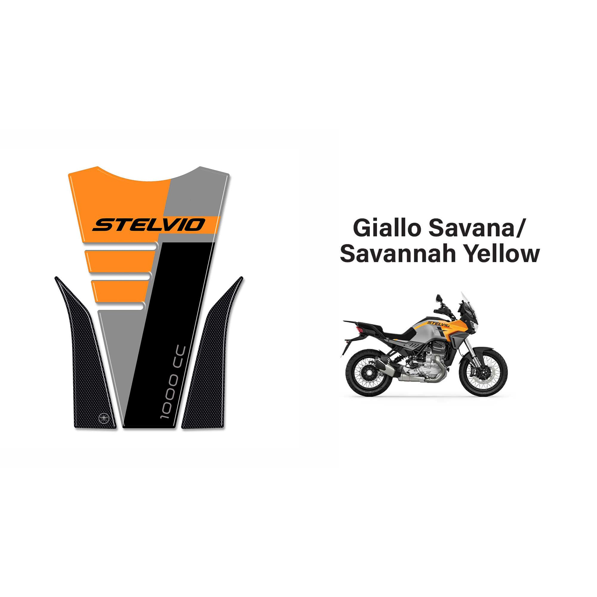 Adesivo 3D Protettivo Per Serbatoio Guzzi Stelvio Duecento Tributo – Nero/rosso, Resina, Made In Italy