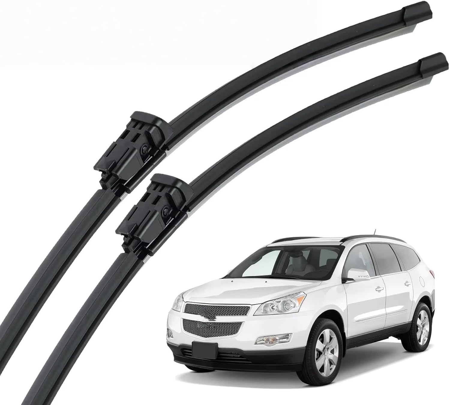 liufangfc Front Windscreen Beam Wipers for Traverse 2009-2011 24"+21", Set of 2 Replacement Blades with Pre-assembled Adapter, Only for Right-Hand Drive (UK)