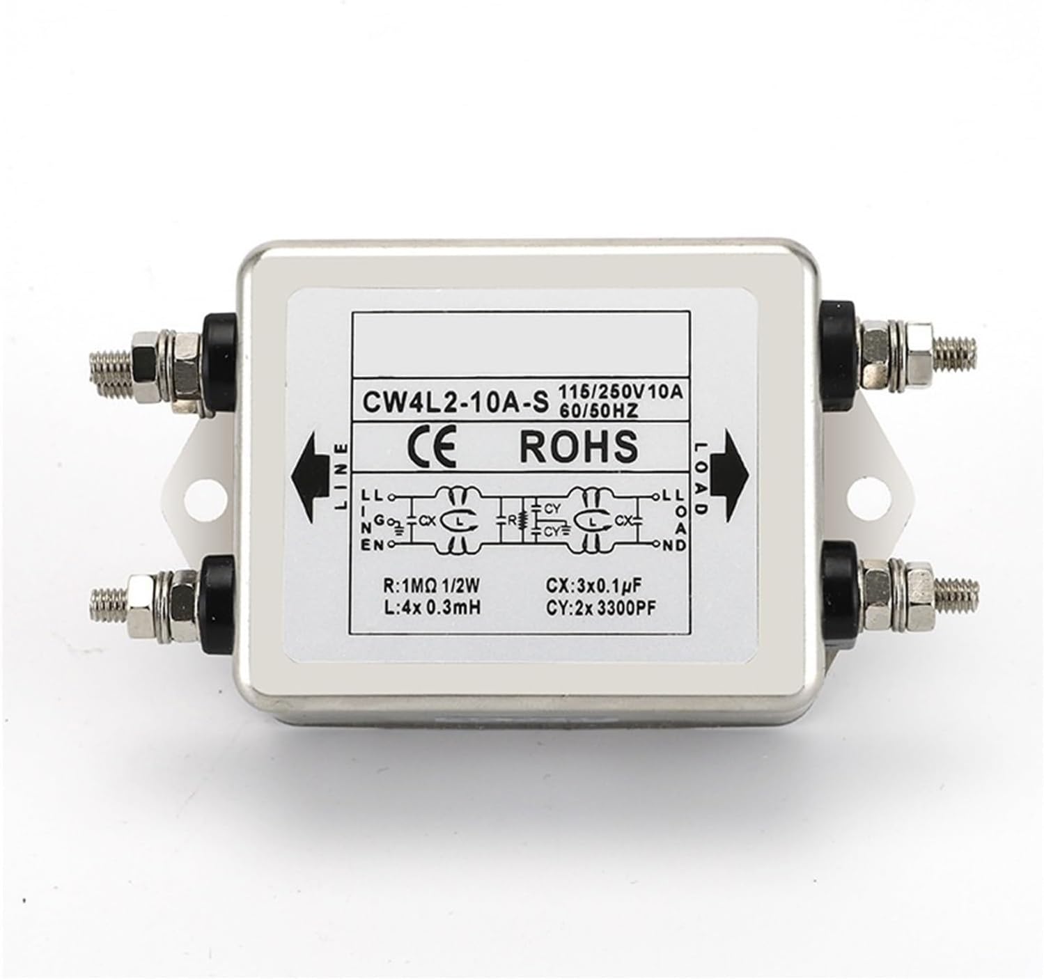 Single-Phase Filter CW4EL2-ST Bipolar Plug-in Purifier Power Filter(CW4EL2-6A-Tinsert)
