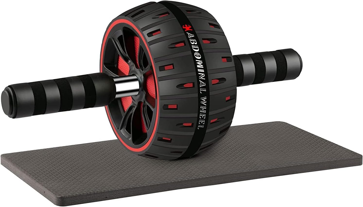 Upgraded Ab Roller Wheel with Timer, Abdominal Exercise Wheel for core trainer, Automatic Rebound Abdominal Wheel with elbow support, for Fitness Strength Training Home Workout (Black-AA)