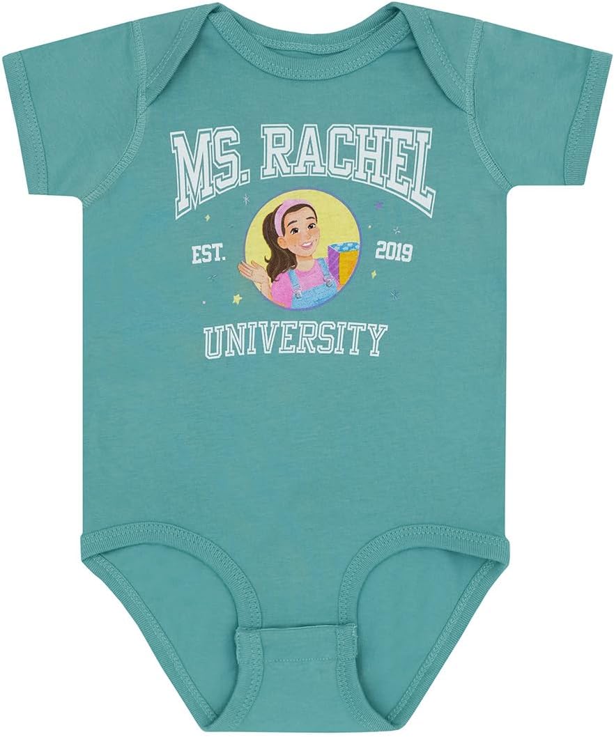 Out of Print Ms. Rachel University Baby Bodysuit - Officially Licensed Baby/Toddler Onesie