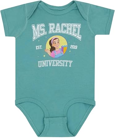 Out of Print Ms. Rachel University Baby Bodysuit - Officially Licensed Baby/Toddler Onesie