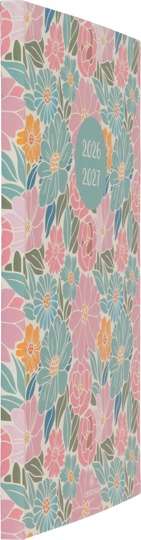 Oberthur Agenda Semainier Chelsea 17 x 24,5 cm Septembre 2026 Août 2027 Fleurs 2 Langages
