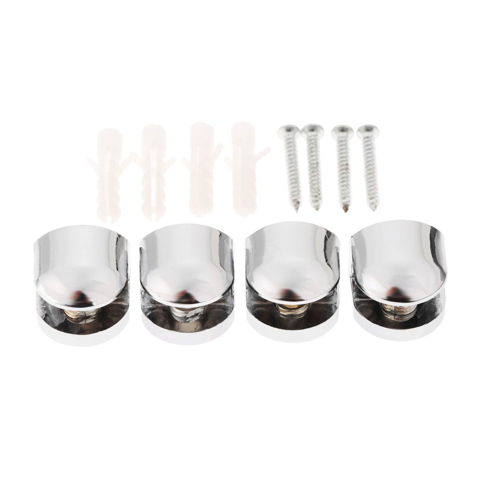 Glass Clamps 4Pcs Zinc Alloy Glass Clamps Adjustable Cabinet Bathroom Shelf Support Holder Clamp Bracket for 5-6mm Thickness