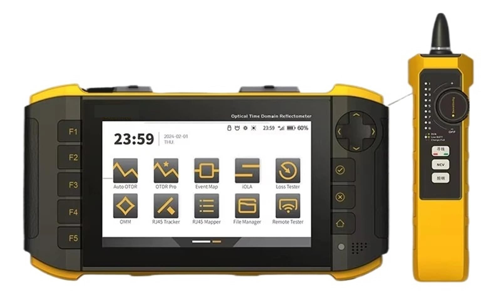 Mini OTDR Testeur de Fibre Optique Actif en Direct 1610 nm 20 DB Réflectomètre Optique Écran Tactile IOLA OPM VFL Carte des événements(UPC Port)