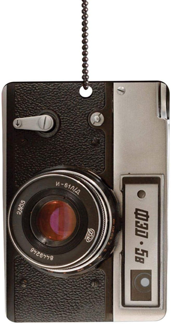 YuBingo Click a Picture with Vintage Camera Designer Printed Car Hanging Accessory (MDF Wooden, 11.5 x 7.5 Cm, Vertical)