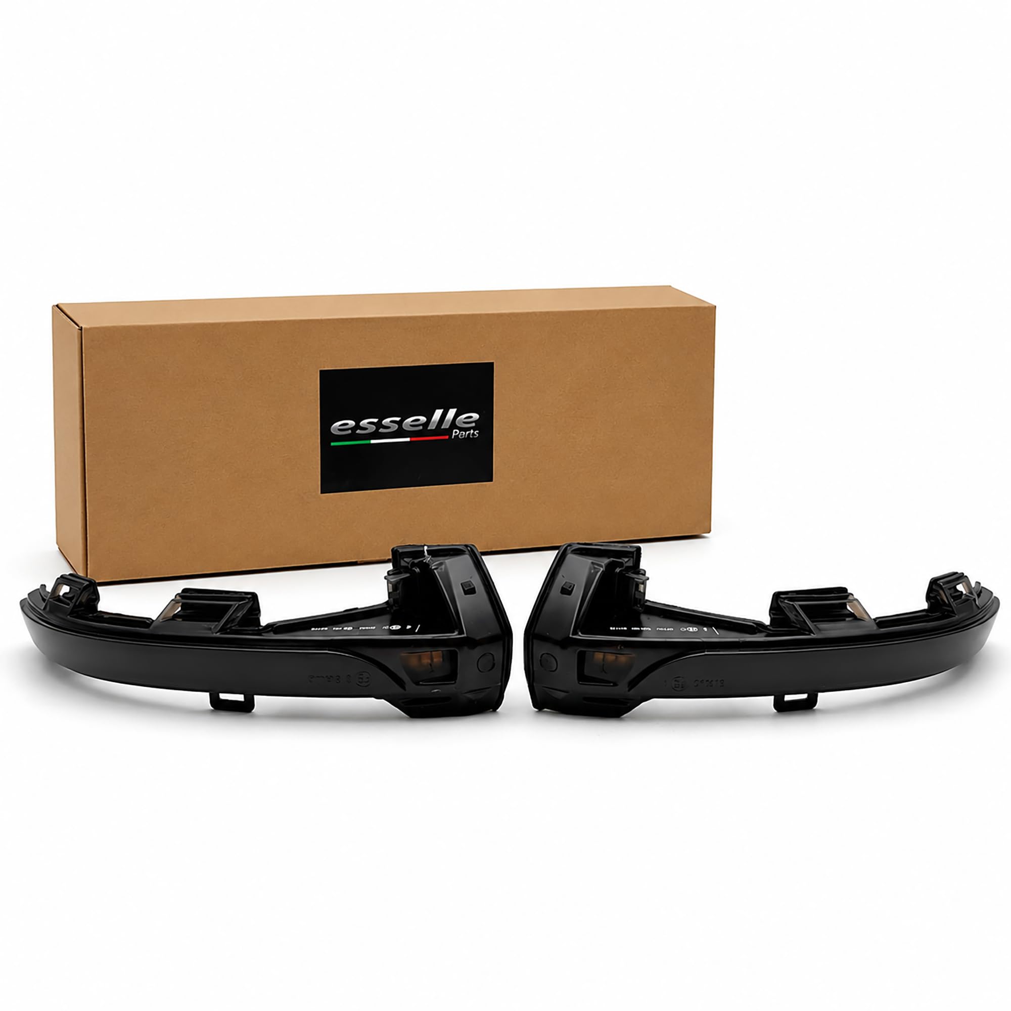 Coppia Frecce LED Dinamiche per Specchietti compatibile con VW Golf 8, Volkswagen ID3, Arteon, Passat B8, VW T-Roc, Taigo, Indicatori Laterali Sequenziali CANBUS Plug & Play | Nero Fumé