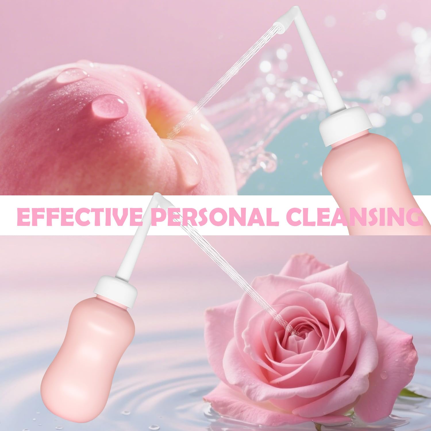 Peri Bottle for Postpartum Care, Upside Down Perineal Bottle for New Mom Postpartum Essential, Feminine Hygiene Care, 10 Oz Portable Bidet with Storage Bag for Postpartum Recovery