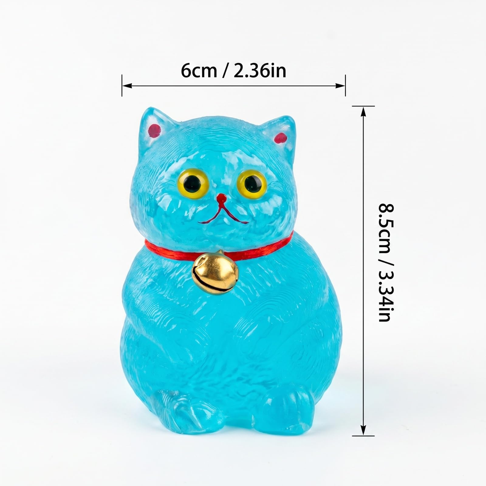 1 Stück Squishy Spielzeug Dunkeln leuchtende Katze, Sensory Stress Toy mit Maltose gefüllt, Squeeze Toy für Kinder und Erwachsene ADHD Autismus Entspannen Linderung von Angst