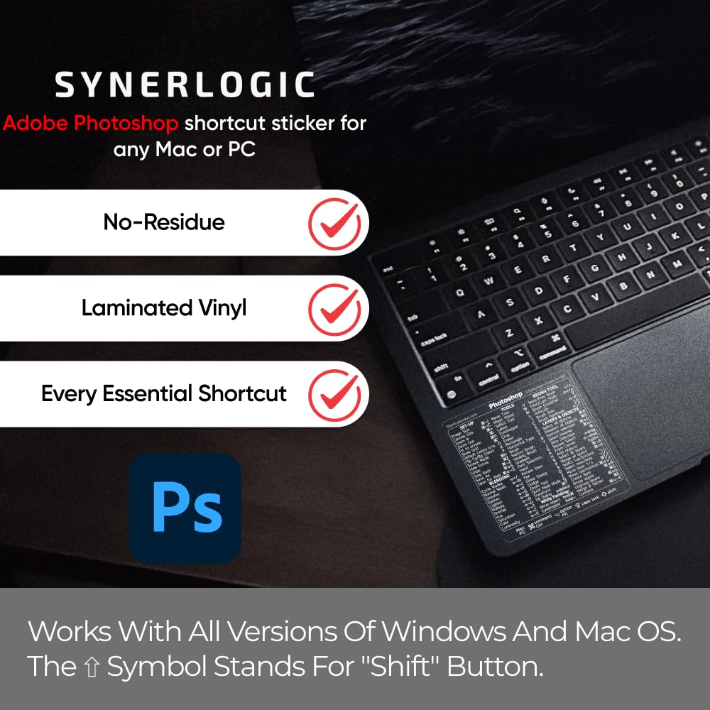 Snapklik.com : Synerlogic For Adobe Photoshop Quick Reference Keyboard ...