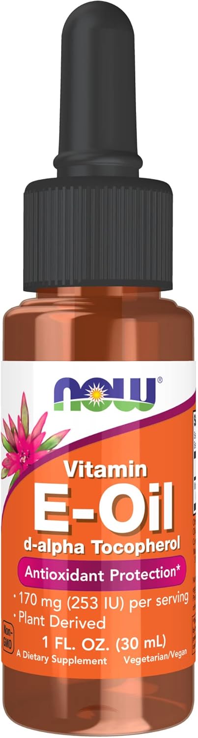 NOW Supplements, Natural Vitamin E-Oil Liquid (D-Alpha Tocopherol), Antioxidant Protection*, 1-Ounce : Health & Household