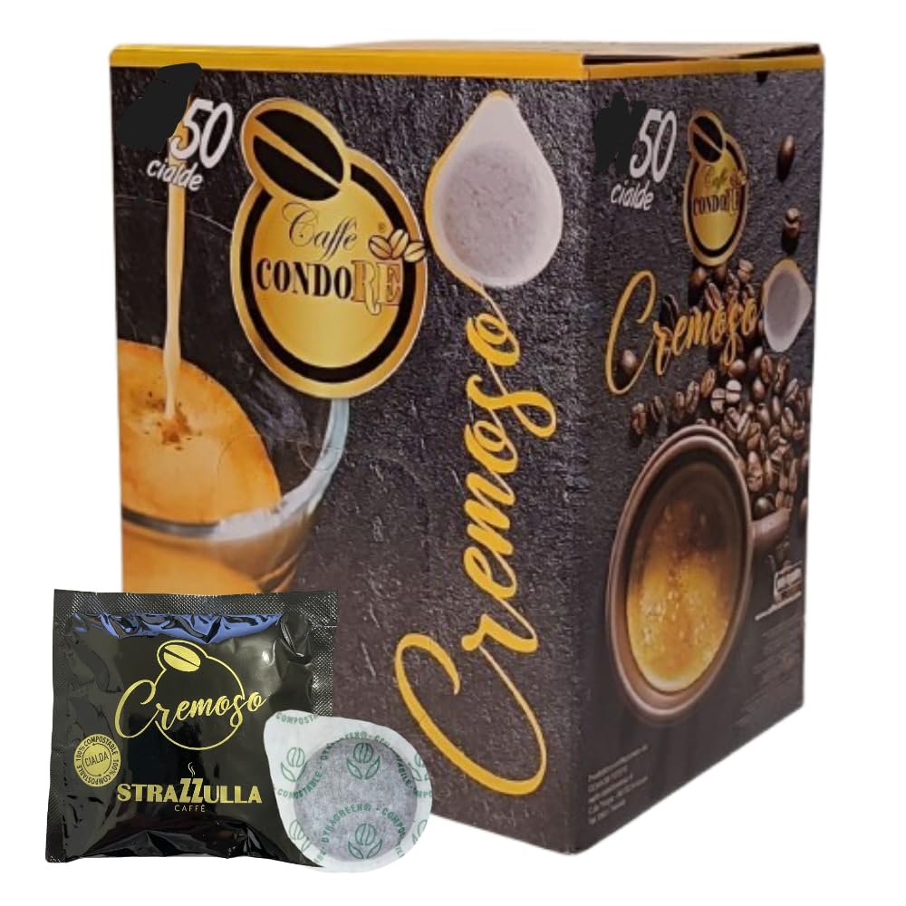 Caffe Strazzulla EX Caffè CondoRE' | Cialde ESE 44mm | 3 Box da 150 pz | Miscela Cremoso | Artigianale Siciliano | Torrefatto da Maestri (450 CIALDE, CREMOSO)