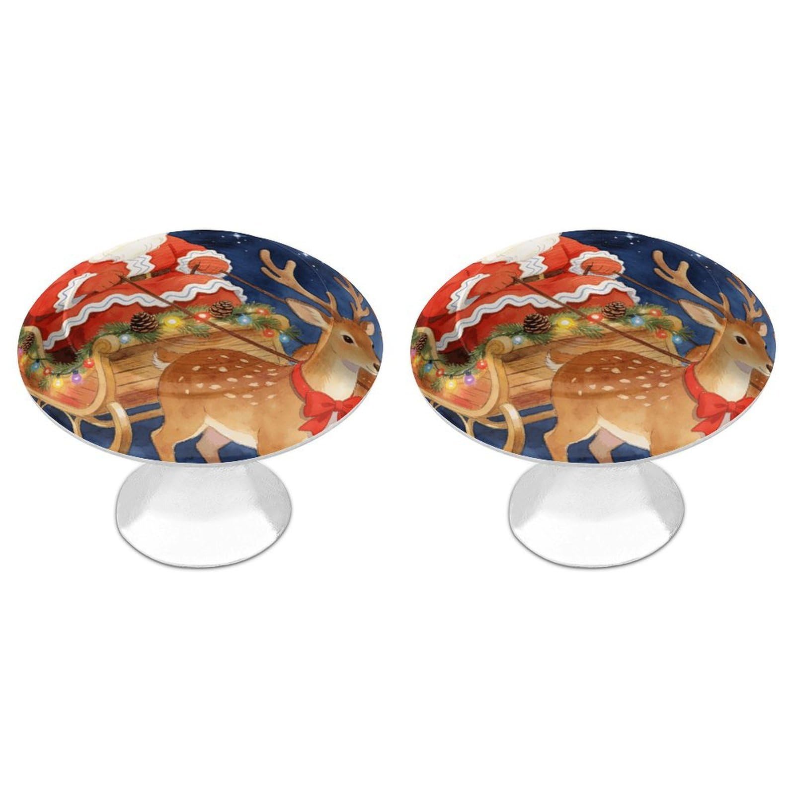 Vstadank Style Santa Claus Cabinet Knob 2 Pack Round Drawer Pull Kitchen Cabinet Hardware Stainless Steel Dresser Drawer Knob Simple Cabinet Pull For Dresser Closet Door Knobs Cupboard