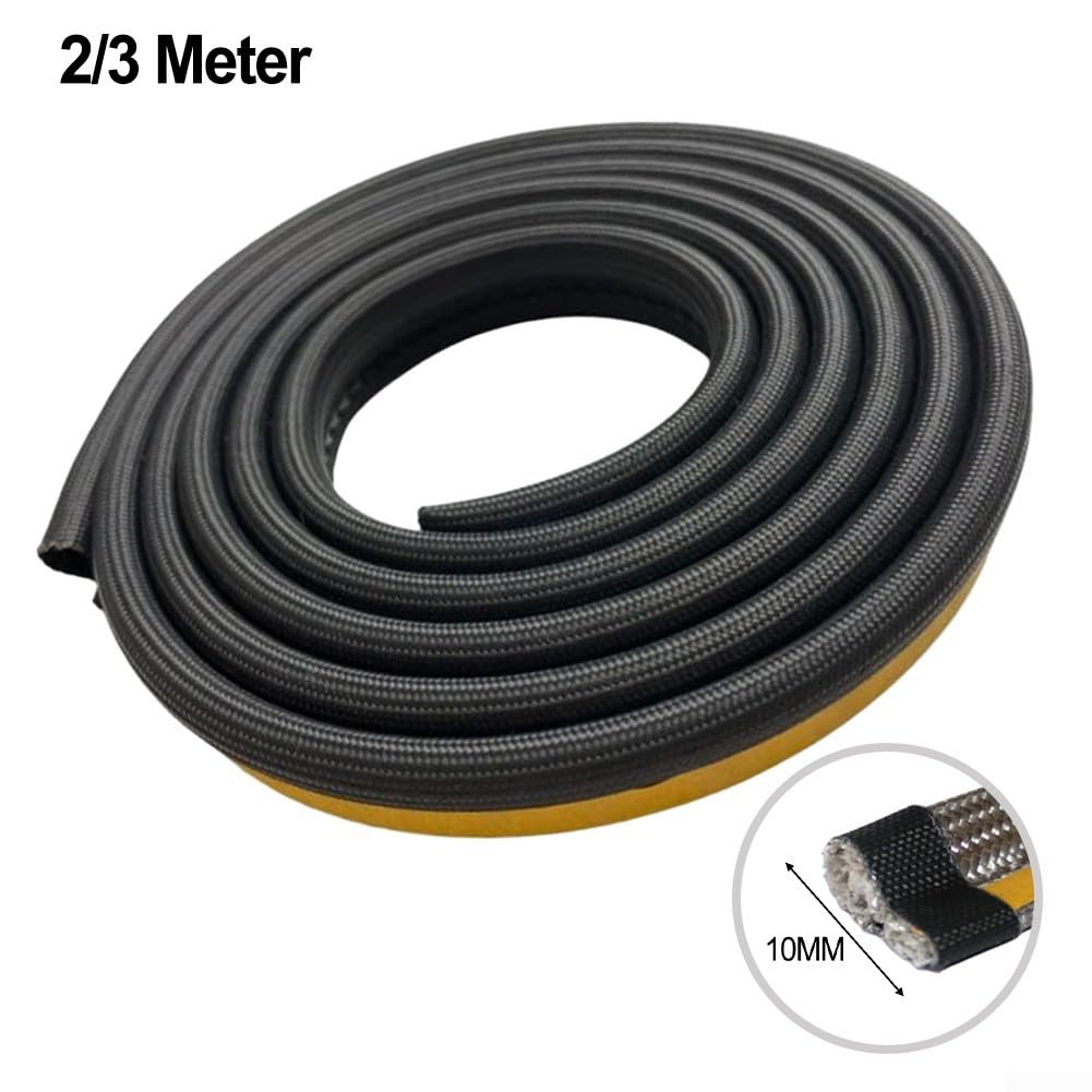 SPORTARC Corda autoadesiva per stufa, resistente al calore, con guarnizione piatta per stufa, per stufe, stufe, caminetto, porta del forno (3 metri)