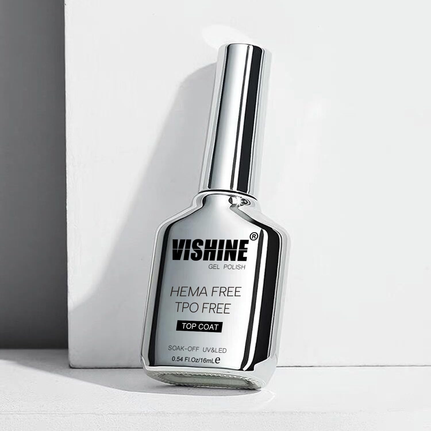 Vishine Lot de 2 Top Coat Gel 16ml – Nouvelle Formule Vernis à Ongles Semi-Permanents Ultra Brillant, Longue Tenue 2 * 16ml