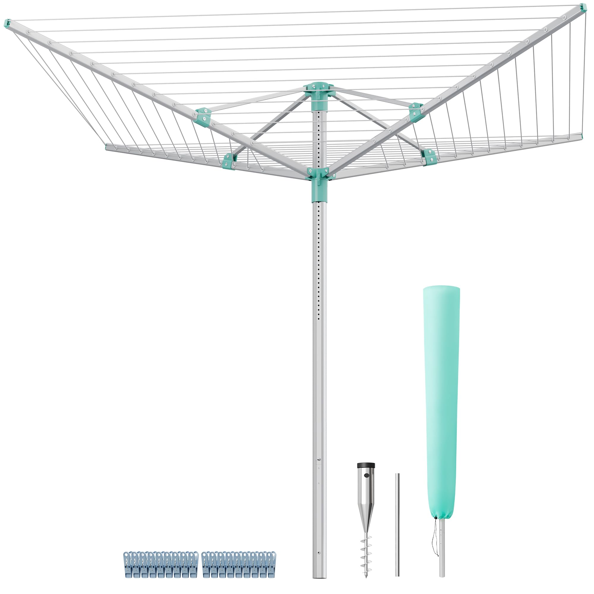 SONGMICS Umbrella Drying Rack - Retractable Clothesline