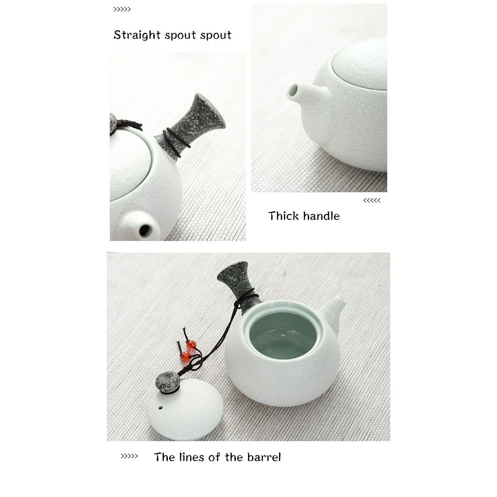 Plateau à thé Chinois Gongfu avec Stockage d'eau pour Service à thé Kungfu Chinois, Comprend 1 boîte à thé, 4 Tasses à thé et 1 Plateau à thé (Noir A)