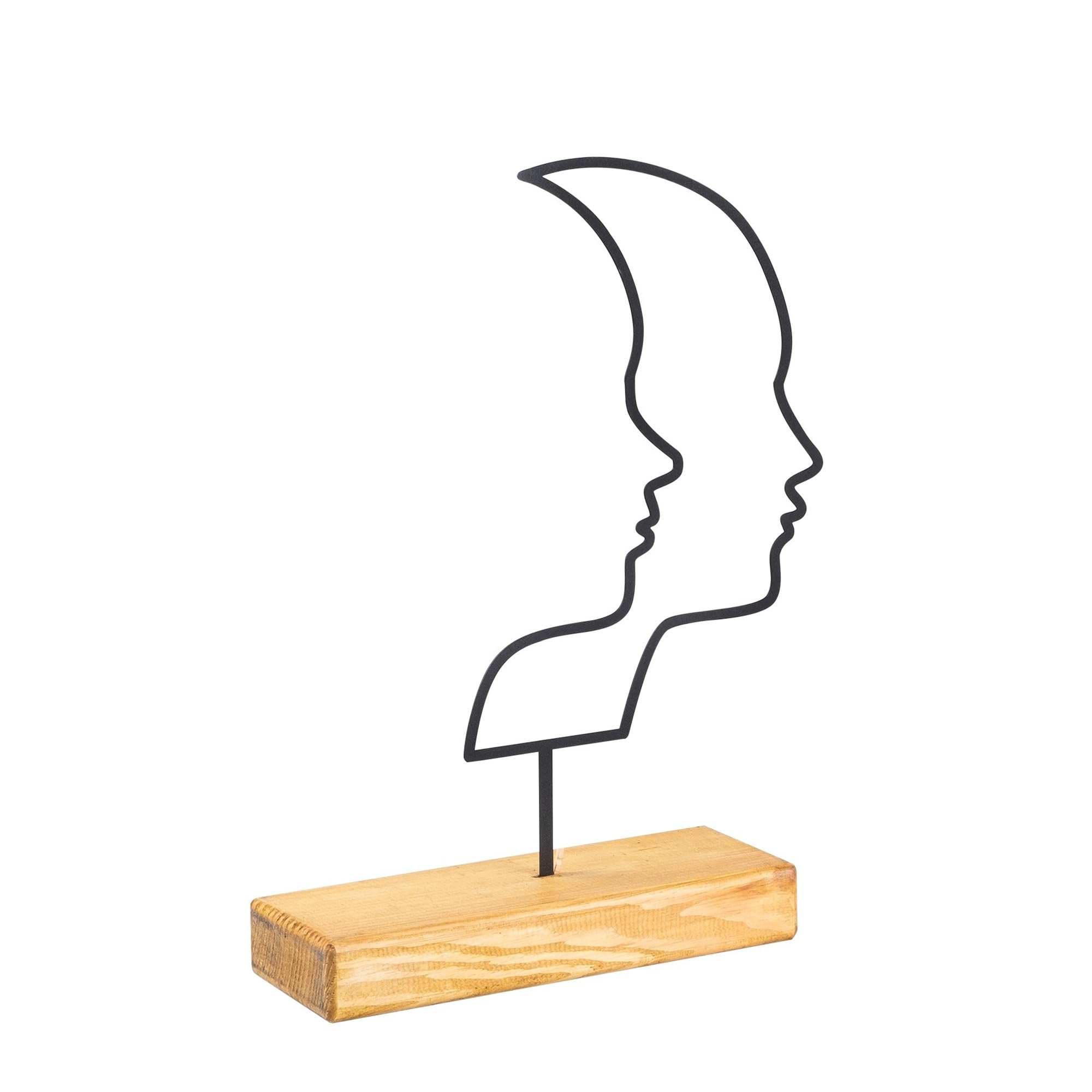 Well Home Mobiliario & Decoración Schwarz Dekoobjekt Gesichts