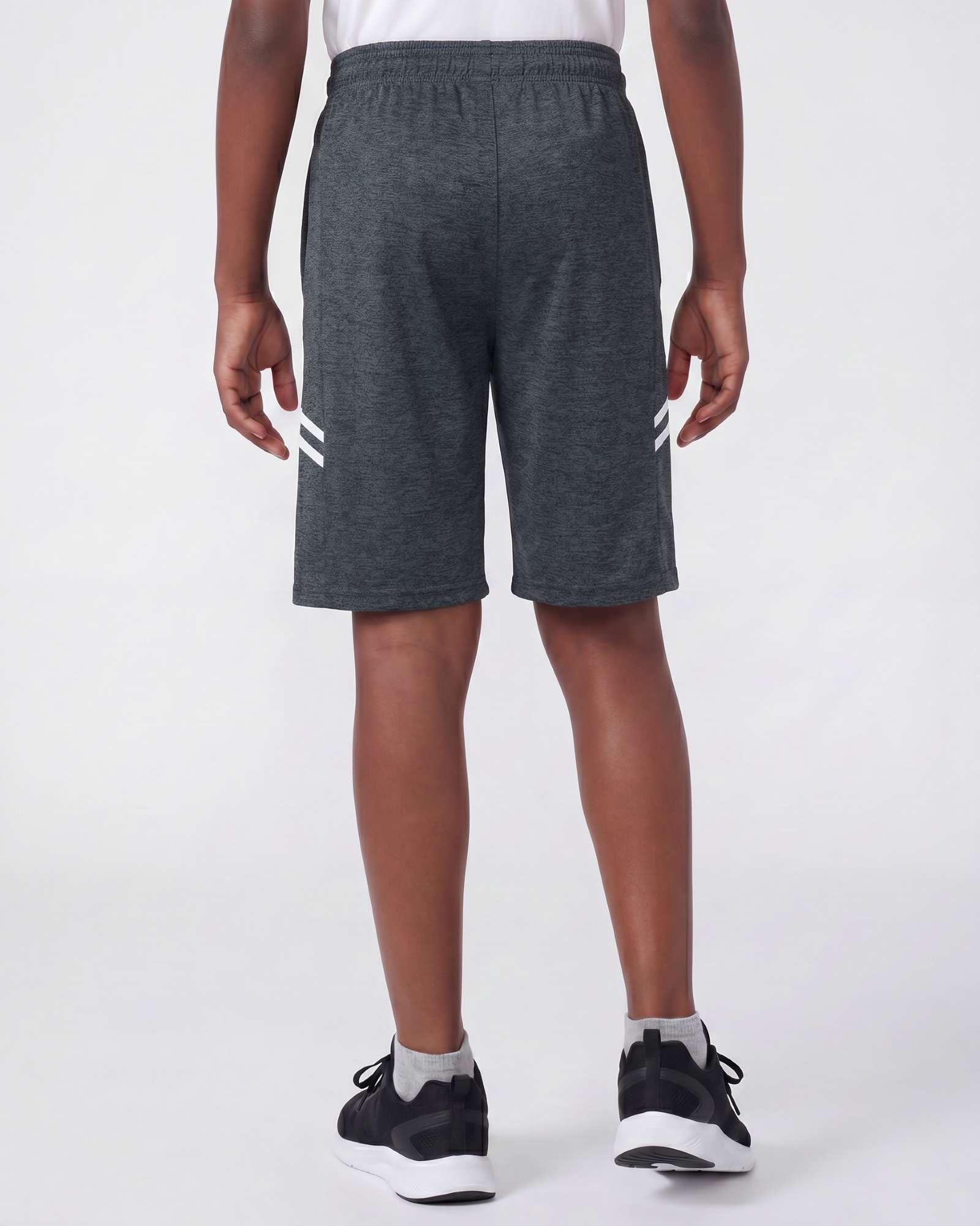 Real Essentials Sportliche Basketball-Shorts mit Taschen, für Jungen und Mädchen, Dry-Fit, 5er-Pack, Set I