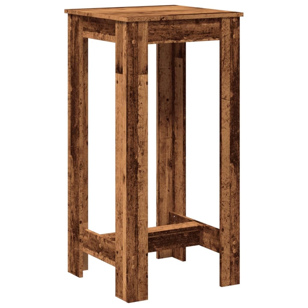 Hothingwell Bartisch aus Altholz, 51 x 50 x 103,5 cm, Holz, hoher Tisch, warmes Design, für Küche, Wohnzimmer, Esszimmer, glatte Oberfläche, leicht zu reinigen mit feuchtem Tuch,
