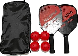 Conjunto de raquetes de pickleball raquetes de pickleball conjunto de bolas 2 raquetes e 4 bolas de pickleball com bolsa de transporte para homens e mulheres Conjunto de remo pickleball,Remos de pickleball,Conjunto de raquetes de pickleball,Conjunto de bolas de raquetes de pickleball,Raquetes de pickleball Red