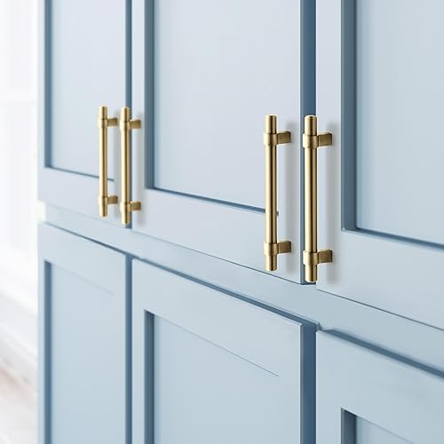 Vista 113 de Design House 189647 - Tiradores sólidos para gabinete, paquete de 10, tiradores de cajón de centro a centro, manijas de cocina modernas, acero Acero