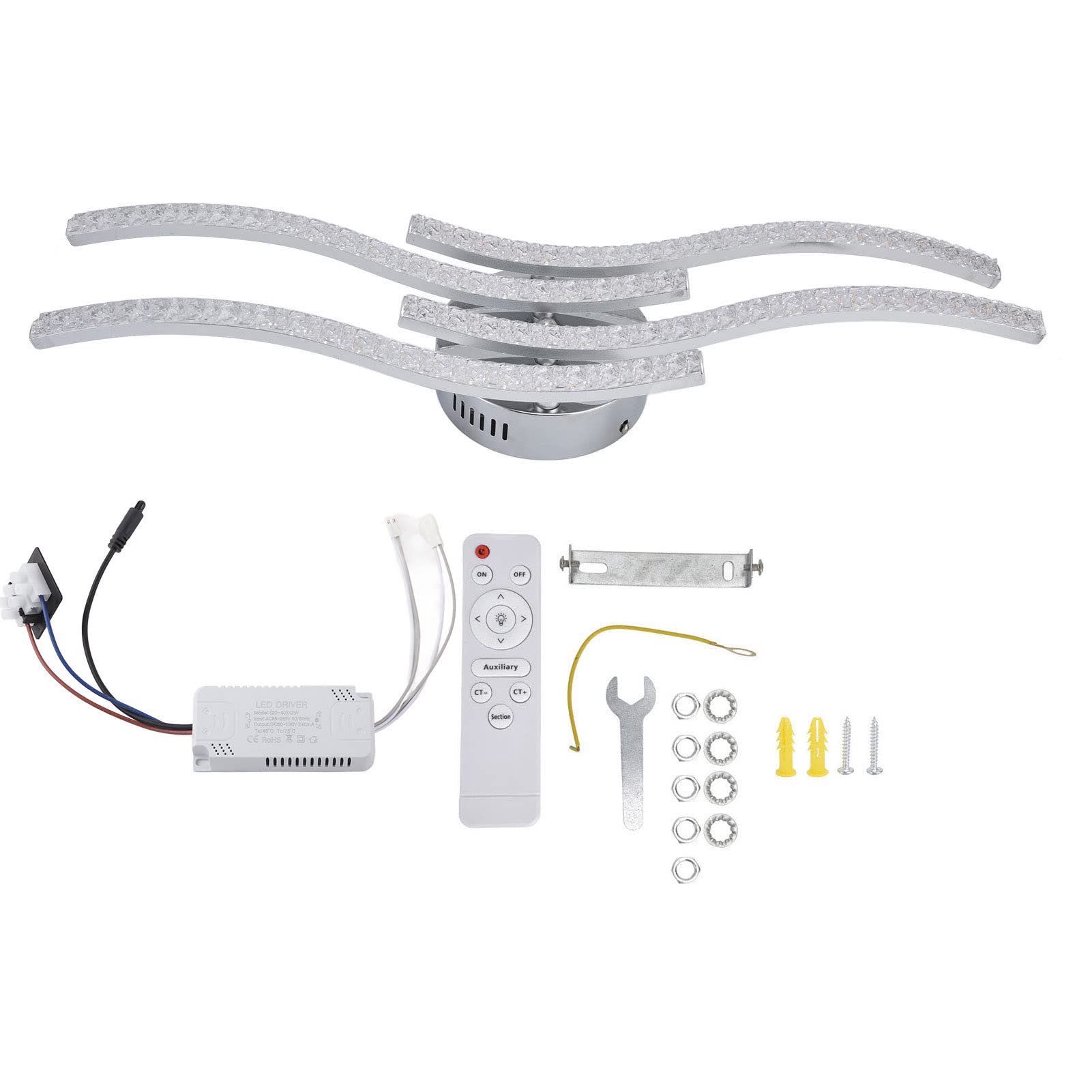 Plafón LED con Mando a Distancia, 64W de Ahorro energético.