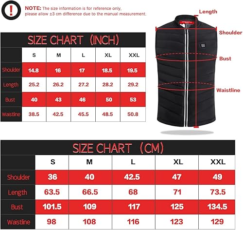 Miniatura 6 de Heated Vest for Men Women with Battery Pack Included USB Electric Heating Vest Rechargeable Lightweight Warming vests