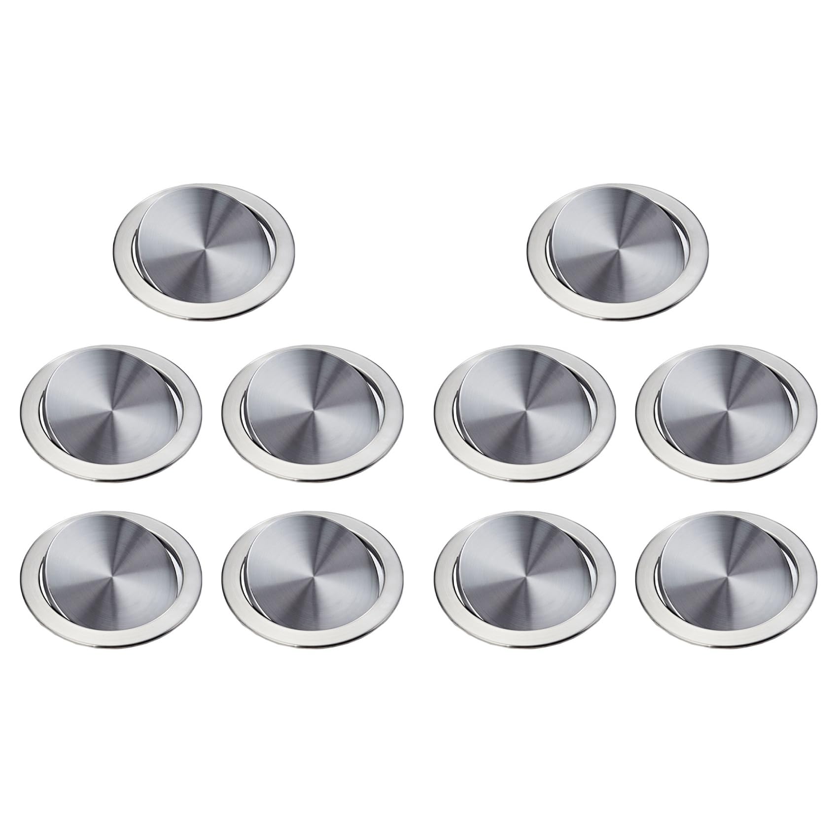 Hndhbfgrt 10X Stainless Steel Garbage Flap Lid Trash Bin Cover Flush Built-in Balance Swing Flap Garbage Lid D
