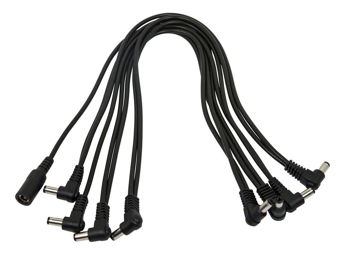 Monoprice 8-Head Multi-Plug Daisy-Chain Cable - 12-Inch, 2.1mm Pins for Guitar Pedal Power Adapters