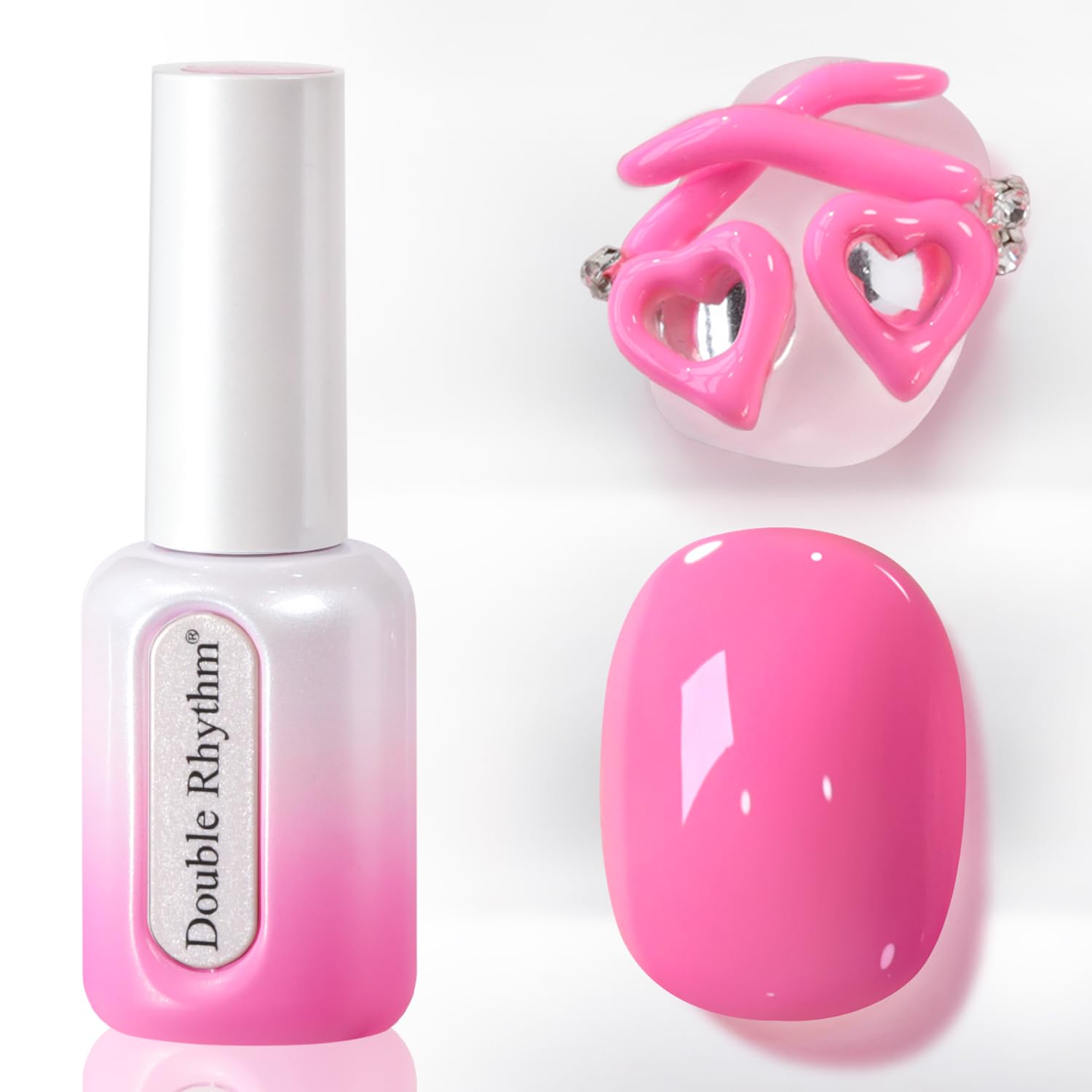 Double Rhythm Gel Polish - Vibrant Light Pink Nail Art