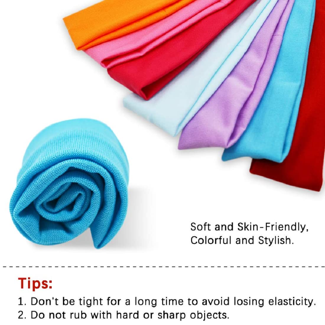 ayushicreationa Cotton Headband Stretch Elastic Yoga Soft and Stretchy Sports Fashion Headband for Women and Girls Hairband for Sports or Fashion (Pack of 6pcs) 3