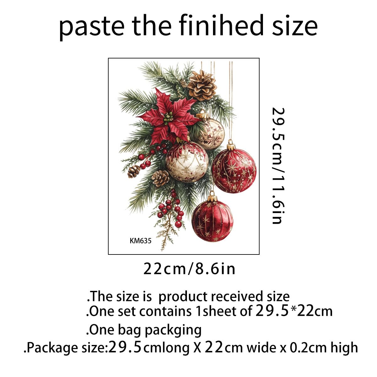 A Washroom Room WC Toilet Seat Stick Color Christmas Tree Branch and Balls Xmas Pattern PVC Wall Door Window Fridge Stickers Decor Decals Art Mural