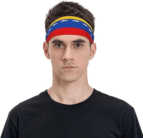 Miniatura 9 de Diadema deportiva para hombres y mujeres, bandas absorbentes para el sudor, tenis, baloncesto, correr, gimnasio, entrenamiento, bandera