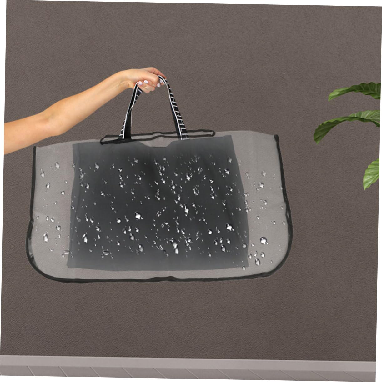 2 Piezas Funda Protectora de Lluvia para Bolso, Transparente Eva, Alta Visibilidad, Bordes Sellados, para Protección al Aire Libre
