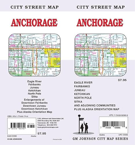 Anchorage / Fairbanks / Juneau / Sitka / Ketchikan, Alaska Street Map
