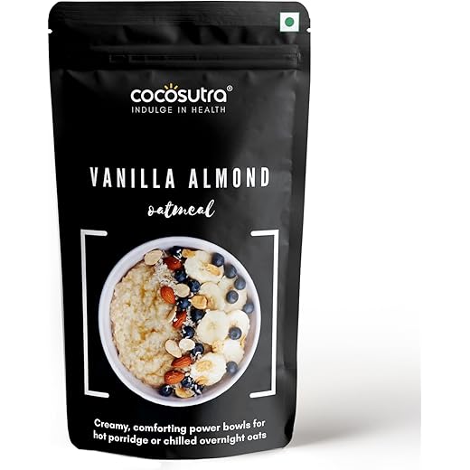 COCOSUTRA Oatmeal Vanilla Almond 100 Natural & Vegan No Sug