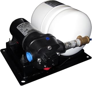 02840100A Marine High Volume Water System with Accumulator (4.5+ GPM, 40-PSI, 12-Volt, 11-Amp),Black