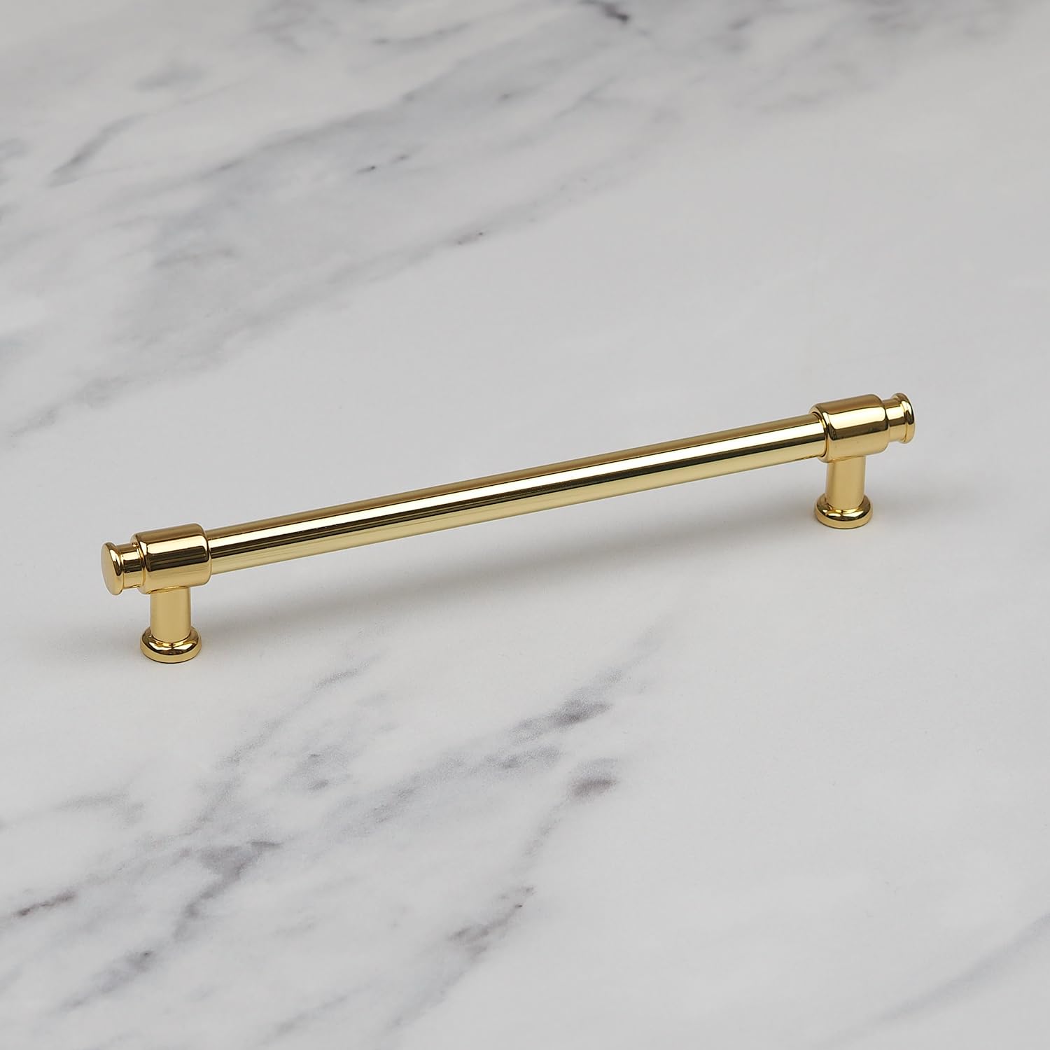 Handle & Home Gold Polished Brass Clasp Detail T-Bar Handles - 160Mm Handle