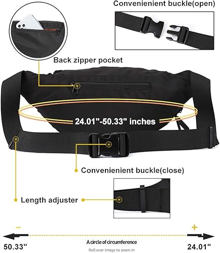 Miniatura 3 de Riñonera grande para hombres y mujeres, tamaño grande, impermeable, para gimnasio, al aire libre, cinturón de moda, bolsa para hombres con correa