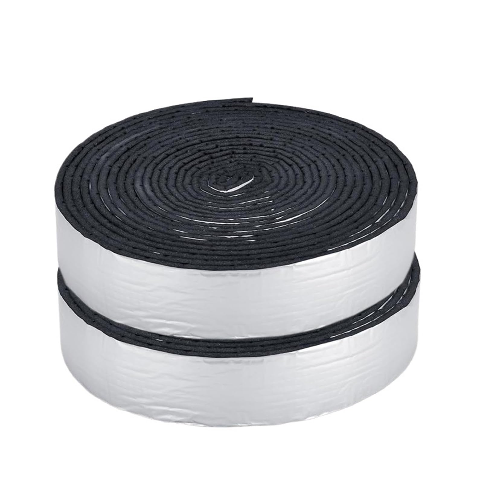Luoaxinn 20M (2Rolls) Self Adhesive Aluminium Foam Antifreeze Pipe Insulation Tape Roll Aluminum Foil Rubber Foam Self Adhesive Wrap For Outdoor Winter Waterpipe Freeze Protection