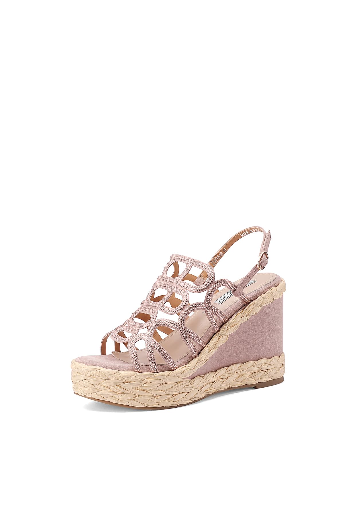 QUEEN HELENA Zeppe con Strass Sandali con Plateau Casual Donna ZM9648