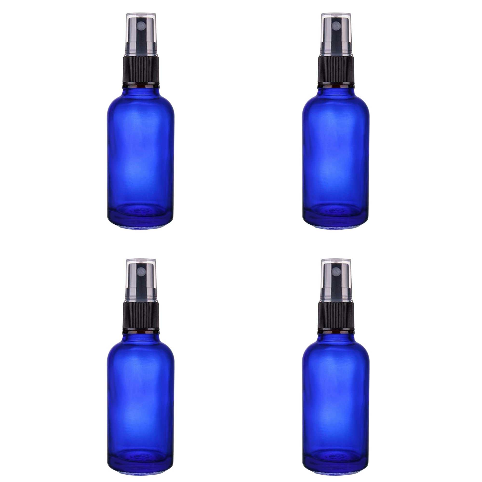 Devinez (Pack of 4) Multipurpose Refillable Blue Color Round Glass Bottle, 15 ml with Black Spray Pump for Cosmetics, Serum, Essential Oils, Blends, Skin Care, Travel, Toners & DIY-image-36