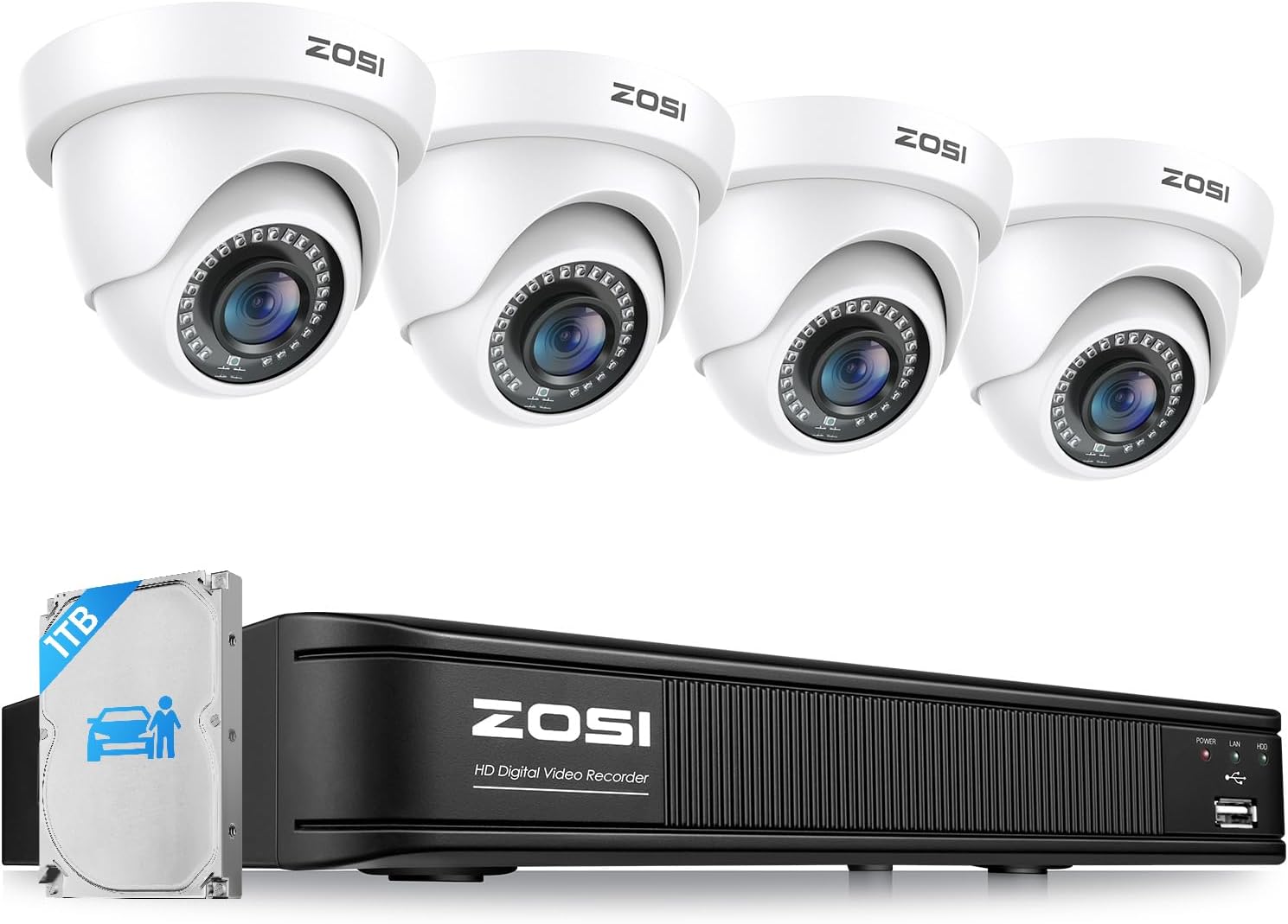 ZOSI 3K 5MP Lite H.265+ Home Security...