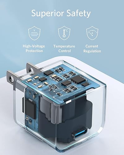 Miniatura 5 de Anker Cargador USB C con enchufe plegable, bloque de cargador USB C de 20 W para iPhone 17/16/15 y más Series, Galaxy, Pixel, iPad (2, cable no